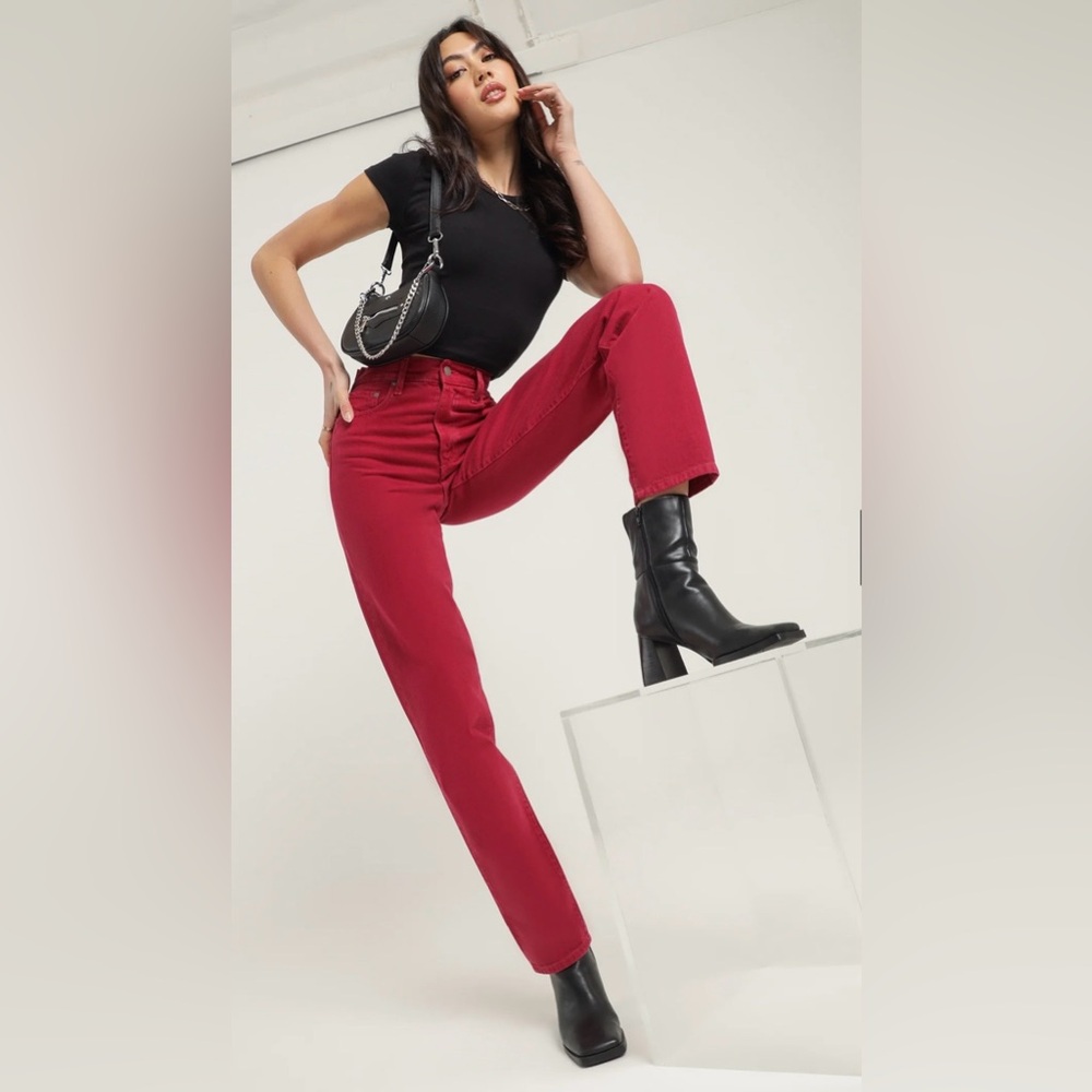 NWT Nobody Denim Andi Red Straight Leg Pants